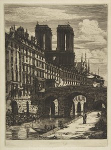 The Petit Pont, Paryż autorstwa Charles Meryon