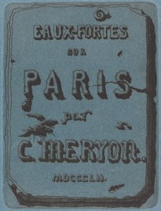 Tytuł akwafort w Paryżu (strona tytułowa do zbioru akwafort Paryża) autorstwa Charles Meryon