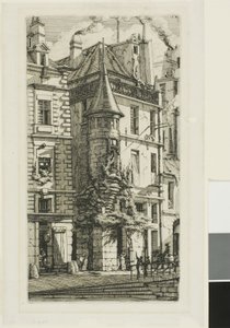 Wieża przy rue de la Tixeranderie. autorstwa Charles Meryon