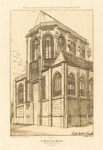 Chevet de St. Martin-sur-Renelle (Apsyda kościoła St. Martin-sur-Renelle) autorstwa Charles Meryon after Polycles Langlois