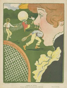 Tenis, dziwny wynik natychmiastowej fotografii, ilustracja do Le Rire