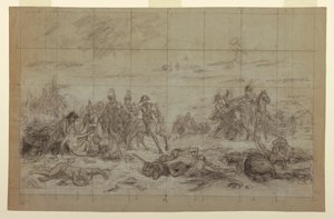 Studium dla „Napoleona w Eylau” autorstwa Charles Meynier