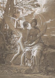 Muse Erato Pisanie wierszy inspirowanych miłością, ca. 1797. autorstwa Charles Meynier