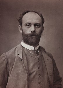 Album Artistique et Biographique, 6 rok, Salon 1885; portret francuskiego malarza Ernesta Bordesa (1852-1914).