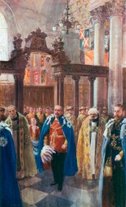 Poświęcenie kaplicy św. Michała i św. Jerzego w katedrze św. Pawła, 12 czerwca 1906 r. autorstwa Charles Mills Sheldon