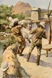 Roberts ocalony przez żołnierza w Bhagwanie, 1901. autorstwa Charles Mills Sheldon