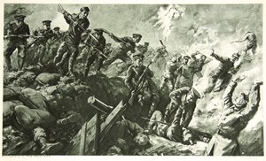 Zdobycie niemieckich okopów w Neuve Chapelle