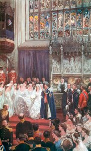 Ślub króla Edwarda VII i królowej Aleksandry w kaplicy św. Jerzego, Windsor, 10 marca 1863 r.