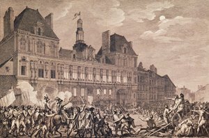 Robespierre, Saint-Just, Couthon i Hanriot schronili się w Hotel-de-Ville w Paryżu, 9 Thermidor Rok II (27 lipca 1794) 1800