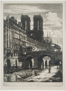Le Petit Pont autorstwa Charles Meryon