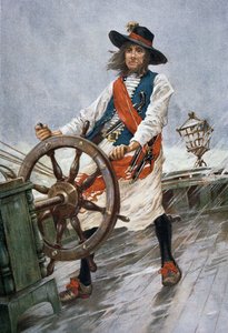 Piracki łazik morski (kolorowa litografia)