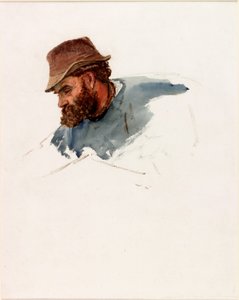 Głowa Rybaka (kolor ciała i akwarela na papierze) autorstwa Charles Napier Hemy