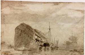 Wysyłka (atrament (czarny)) autorstwa Charles Napier Hemy