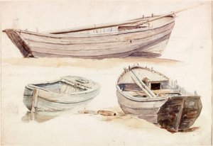 Badania łodzi łososiowych (kolor nadwozia) autorstwa Charles Napier Hemy