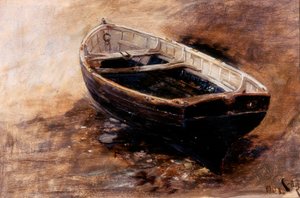 Studium pontonu, 1901 (olej na papierze) autorstwa Charles Napier Hemy
