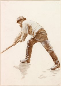 Studium rybaka przy pracy (kolor nadwozia) autorstwa Charles Napier Hemy