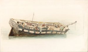 Wrak Człowieka Wojny (kolor nadwozia) autorstwa Charles Napier Hemy
