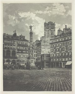 Paryż, Place de Chatelet autorstwa Charles Nègre
