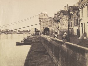 Arles, Brama Kasztanowa, 1852 r. autorstwa Charles Nègre