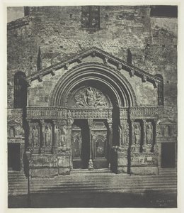 Arles: The West Porch of Saint-Trophime, 21 października 1854, wydrukowane w 1982. autorstwa Charles Nègre