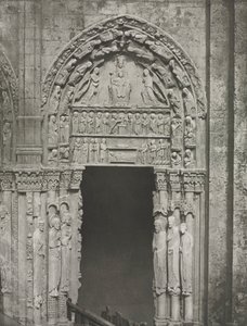 Katedra w Chartres: Prawe drzwi portalu królewskiego z Matką Boską z Chartres autorstwa Charles Nègre