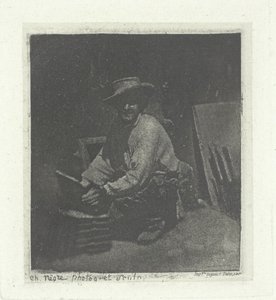 Klęczący Mason, luty-marzec 1854, wydrukowany 1982. autorstwa Charles Nègre