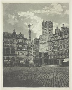 Paryż, Place de Chatelet autorstwa Charles Nègre