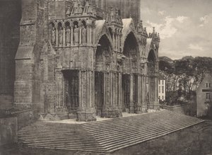 Tablica XII Katedra w Chartres, Portico du Midi Tablica XII Katedra w Chartres..., 1855. autorstwa Charles Nègre