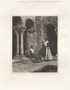 Płyta II – Dwie Arlesienne w klasztorze Saint-Trophime w Arles (Ilustracja II – Dwie Arlesiennes w klasztorze Saint-Trophime w Arles)