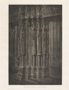 Tablica XIII – Katedra w Chartres, Kolumny posągów w drzwiach środkowych wejścia królewskiego (tablica XIII – Katedra w Chartres, Kolumny posągów w drzwiach środkowych wejścia królewskiego)