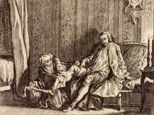Zakochana kurtyzana autorstwa Charles Nicolas Cochin