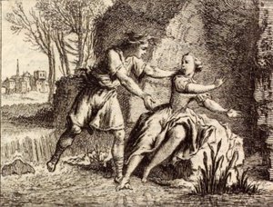 Rzeka Scamandre autorstwa Charles Nicolas Cochin