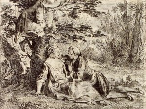 Wieśniak szukający swojego cielaka autorstwa Charles Nicolas Cochin