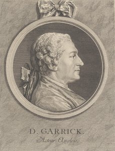 Portret Davida Garricka, 1764 autorstwa Charles Nicolas Cochin