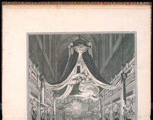 Pogrzeb Elżbiety Teresy z Lotaryngii, królowej Sardynii, w kościele Notre Dame w Paryżu, 22 września 1741