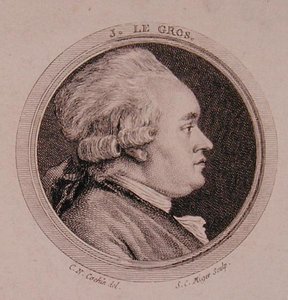 Portret Josepha Le Grosa (1739-93) grawerowany przez Simona Charlesa Migera (1736-1820) (grafika) autorstwa Charles Nicolas II (after) Cochin