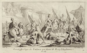 Król Anglii Henryk II znoszący oblężenie Tuluzy autorstwa Charles Nicolas II Cochin