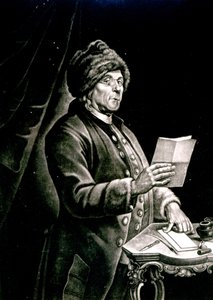 Portret Benjamina Franklina, 1777 (lito) (zdjęcie bw) autorstwa Charles Nicolas II Cochin