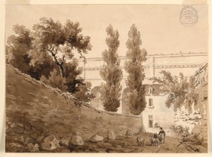 Miejscowość w południowej Francji autorstwa Charles Nicolas Ransonnette