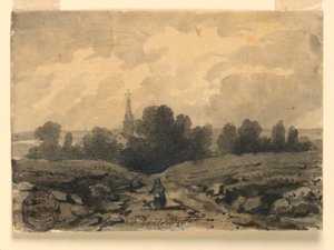 Na wiejskiej drodze autorstwa Charles Nicolas Ransonnette