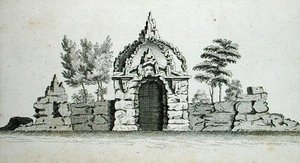 Grota, z „Architektura ozdobna w gotyckim, chińskim i współczesnym guście”, wydana w 1758 r. (rycina) autorstwa Charles Over