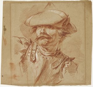 Głowa żołnierza autorstwa Charles Parrocel
