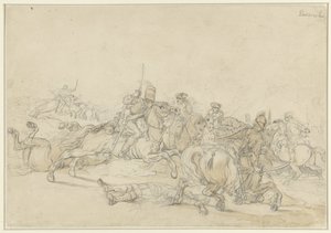 walka jeździecka autorstwa Charles Parrocel