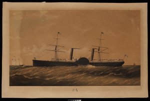Atlantic Royal Mail Steam Navgn. Co. Steamer Adriatic... (litografia, na płótnie) autorstwa Charles Parsons