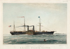Amerykański parowiec pocztowy, Illinois autorstwa Charles Parsons