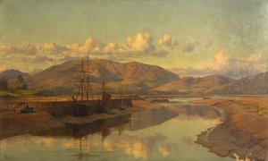 Stare Wigtown Quay i Cairnsmuir, ok.1890 (olej na płótnie)