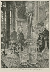 Wizyta w Mennicy Królewskiej; badanie metalu szlachetnego (grawerowanie) autorstwa Charles Paul Renouard