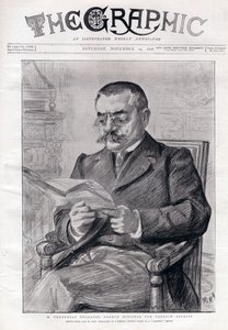 Portret Teofila Delcasse (1852-1923), francuskiego polityka i ministra spraw zagranicznych. autorstwa Charles Paul Renouard