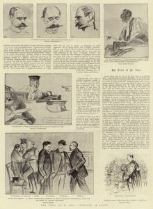 Proces M Zoli, Szkice na dworze autorstwa Charles Paul Renouard