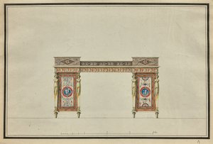Projekt biurka, ok. 1800.